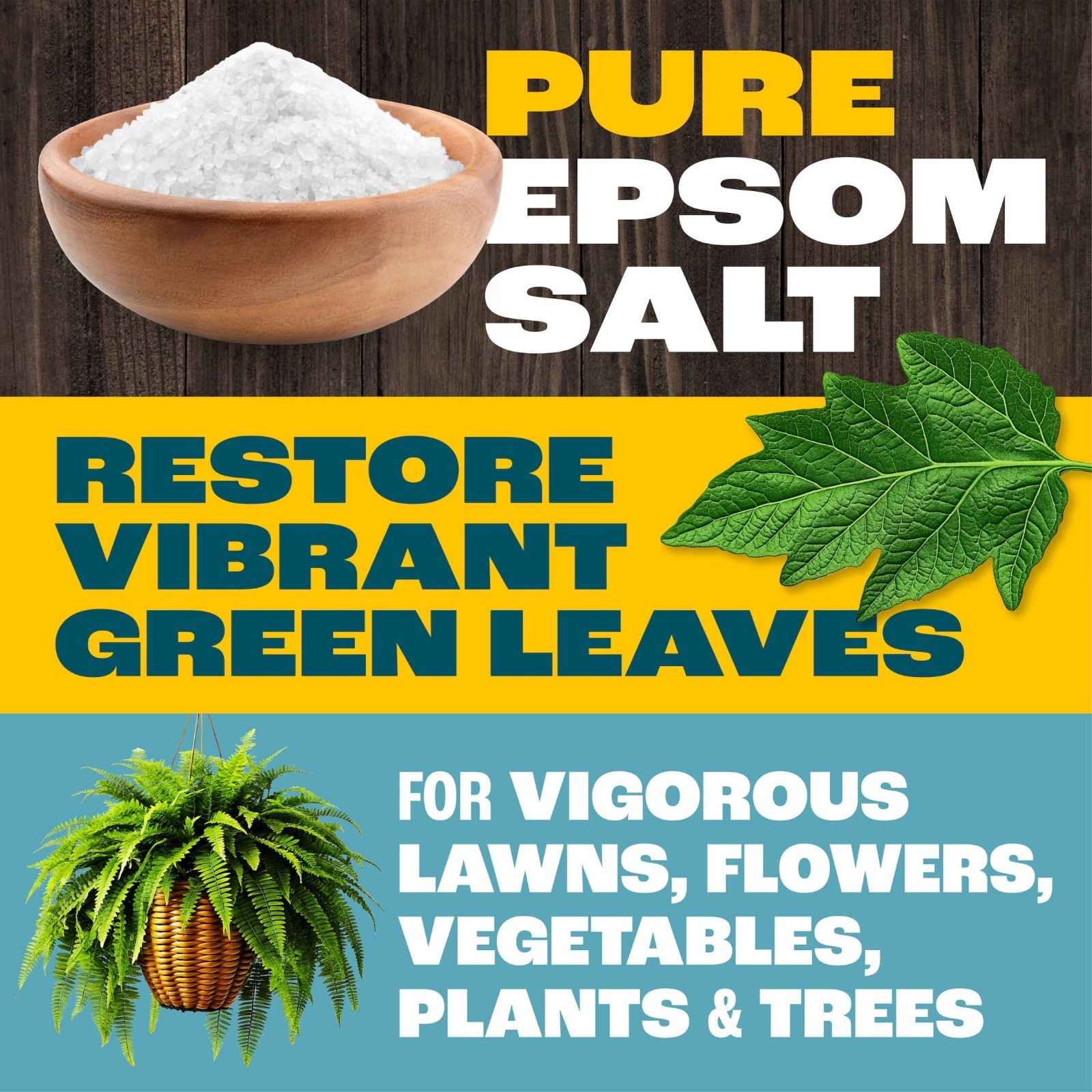 Pennington Epsom Salt Fertilizer 7 lb Plant Food For Tomato Rose Vegetable Tree