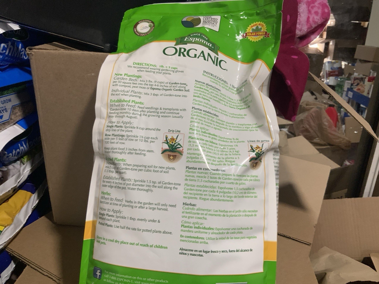 Espoma Organic Garden-tone Fertilizer, Herb & Vegetable Food Granules 4 lb Bag