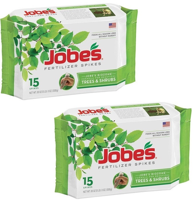 Jobe’s 01610 15 Pack Tree & Shrub Food Fertilizer Spikes – Pack of 2