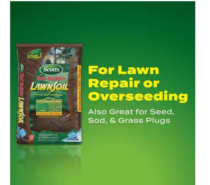Turf Builder Lawn Soil 1.5 Cu. Ft. for Lawn Repair or Overseeding, Use to Plant