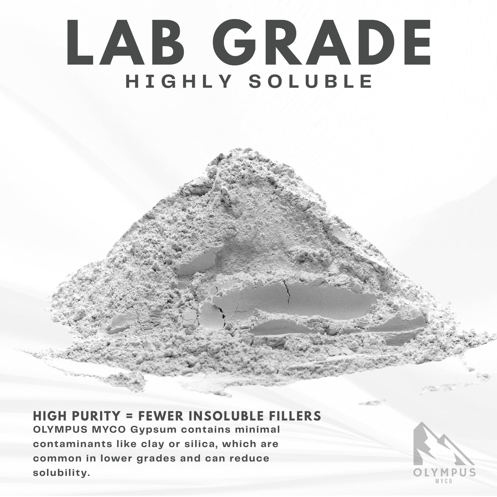 97% Pure Gypsum Powder 5 lbs Calcium Sulfate for Soil, Gardens, Lawns