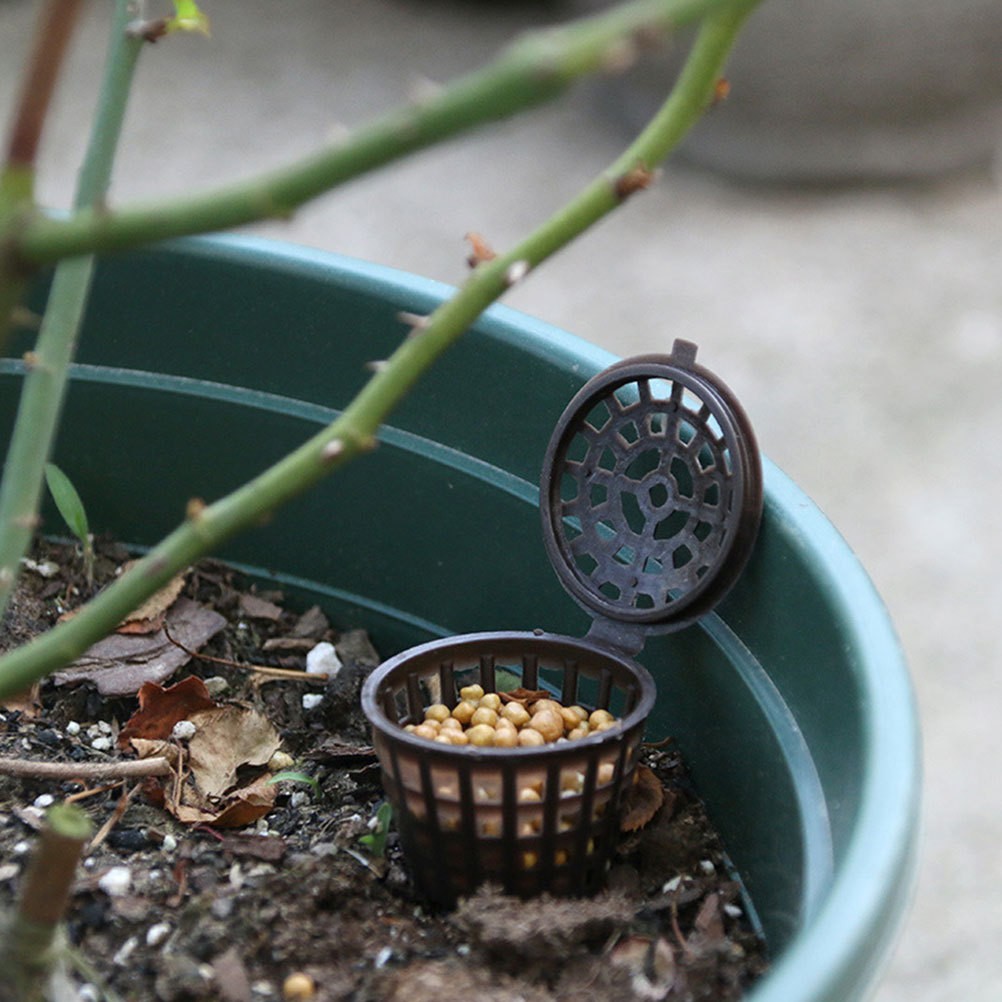 15Pcs Plastic Gardening Fertilization Baskets Reusable for Home Plants