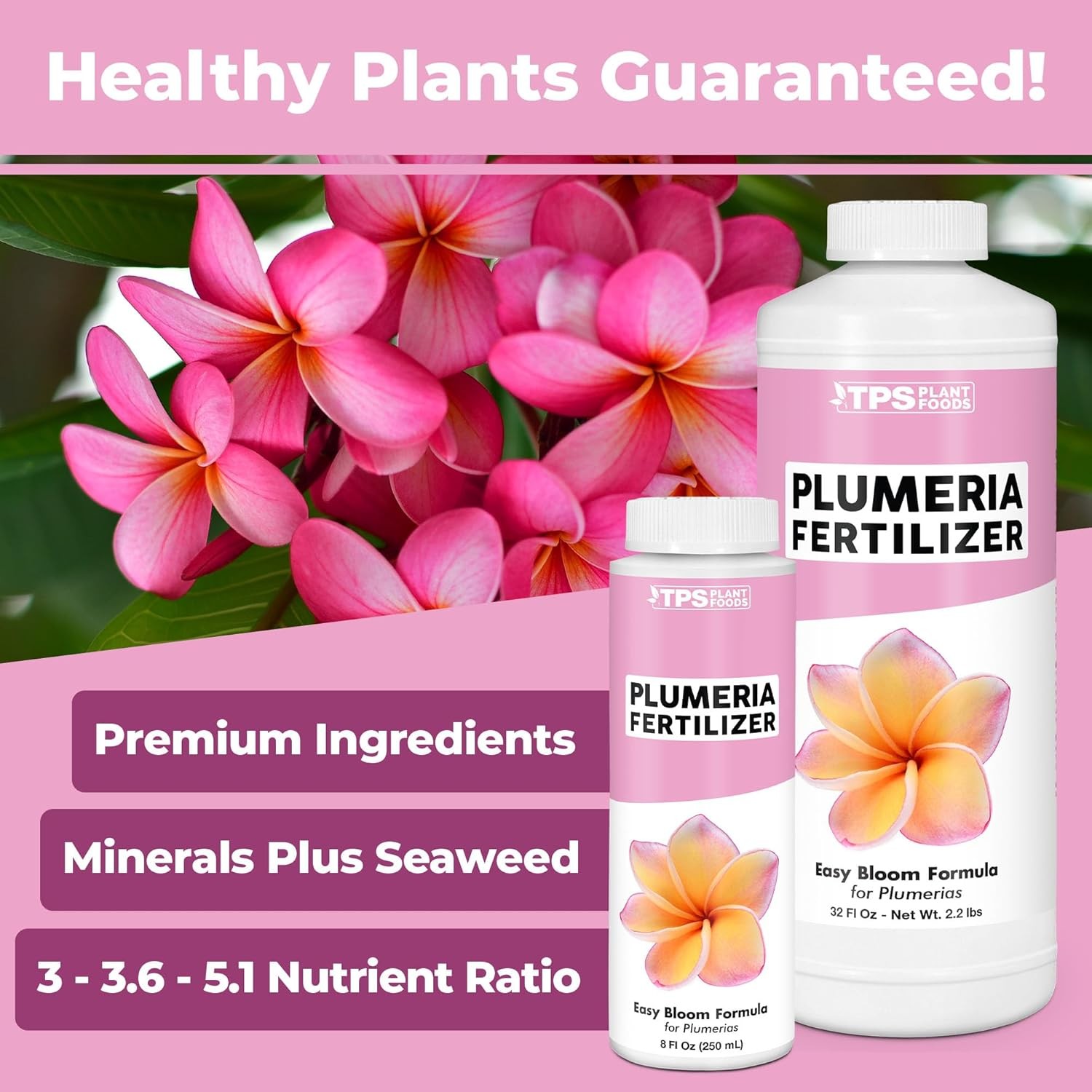 Plumeria Fertilizer for All Frangipani and Tropical Plants, Liquid Plant Food 8