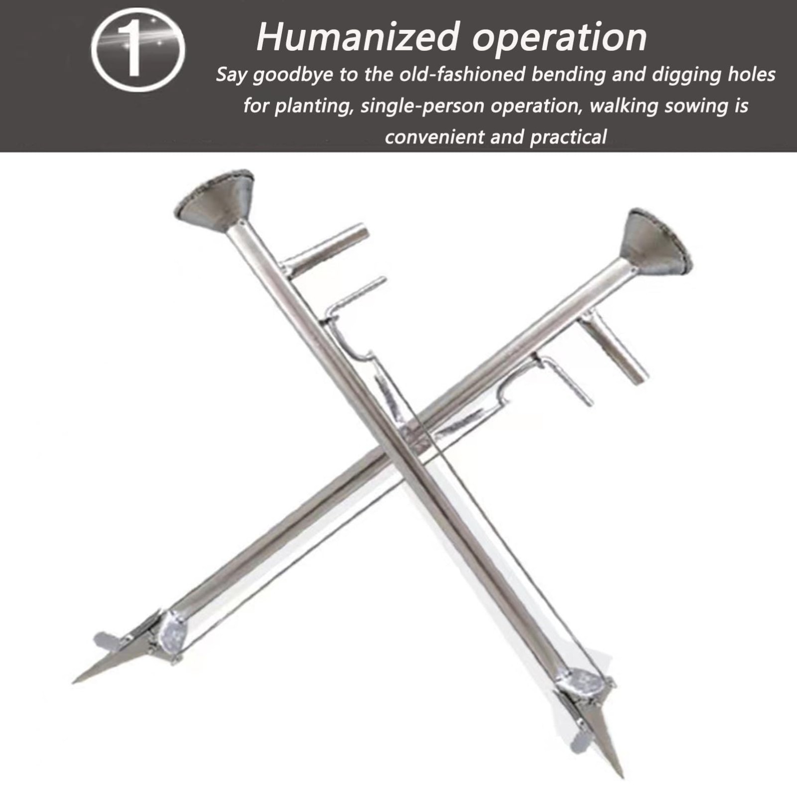 Manual Seed Sower & Fertilizer Applicator – Vegetable Planter Tool for Gardening