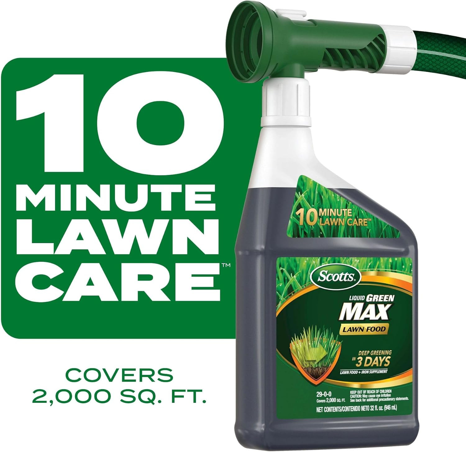 Scotts Liquid Green Max Lawn Food Refill – Liquid Lawn Fertilizer and Iron Suppl