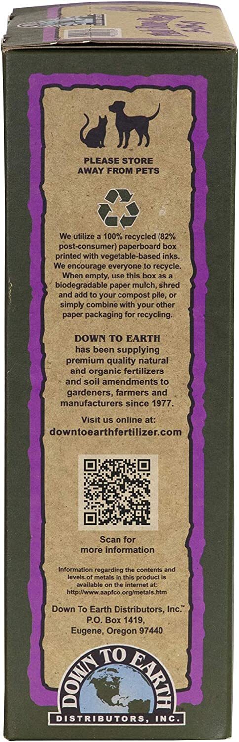 Down to Earth Organic Fish Bone Meal Fertilizer 4-12-0, 5 Lb