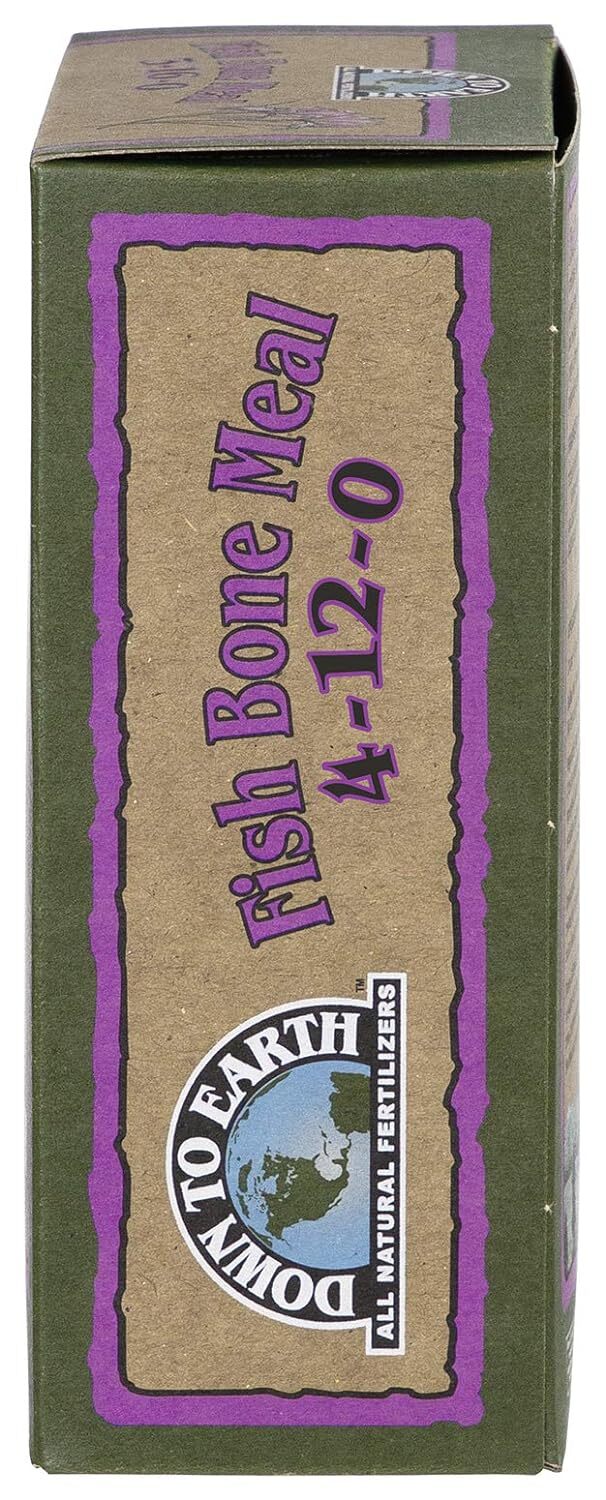 Down To Earth Organic Fish Bone Meal Fertilizer Mix 4-12-0, 1 Lb