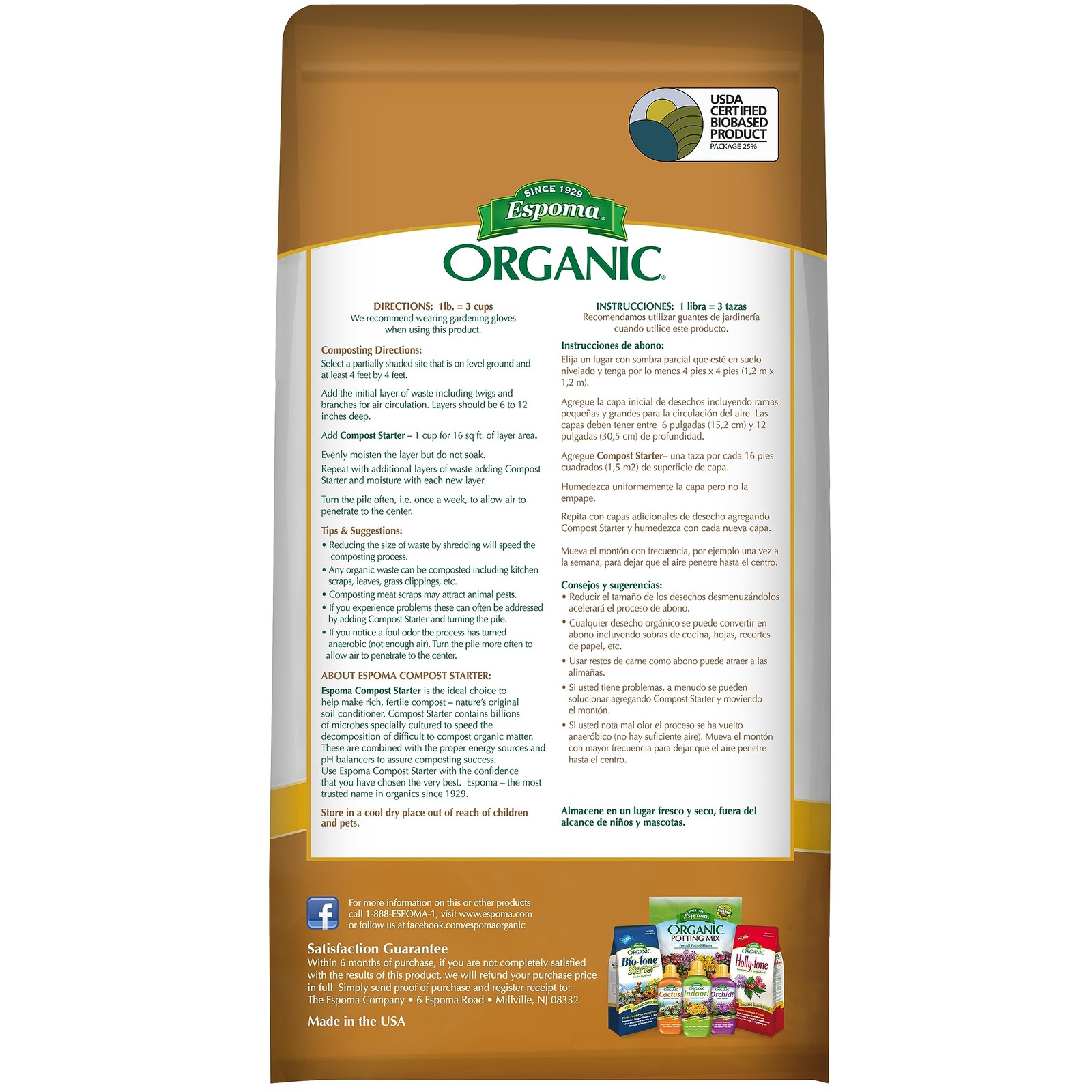 Organic Compost Starter; All-Natural Composing Aid Helps Break Down Organic M…