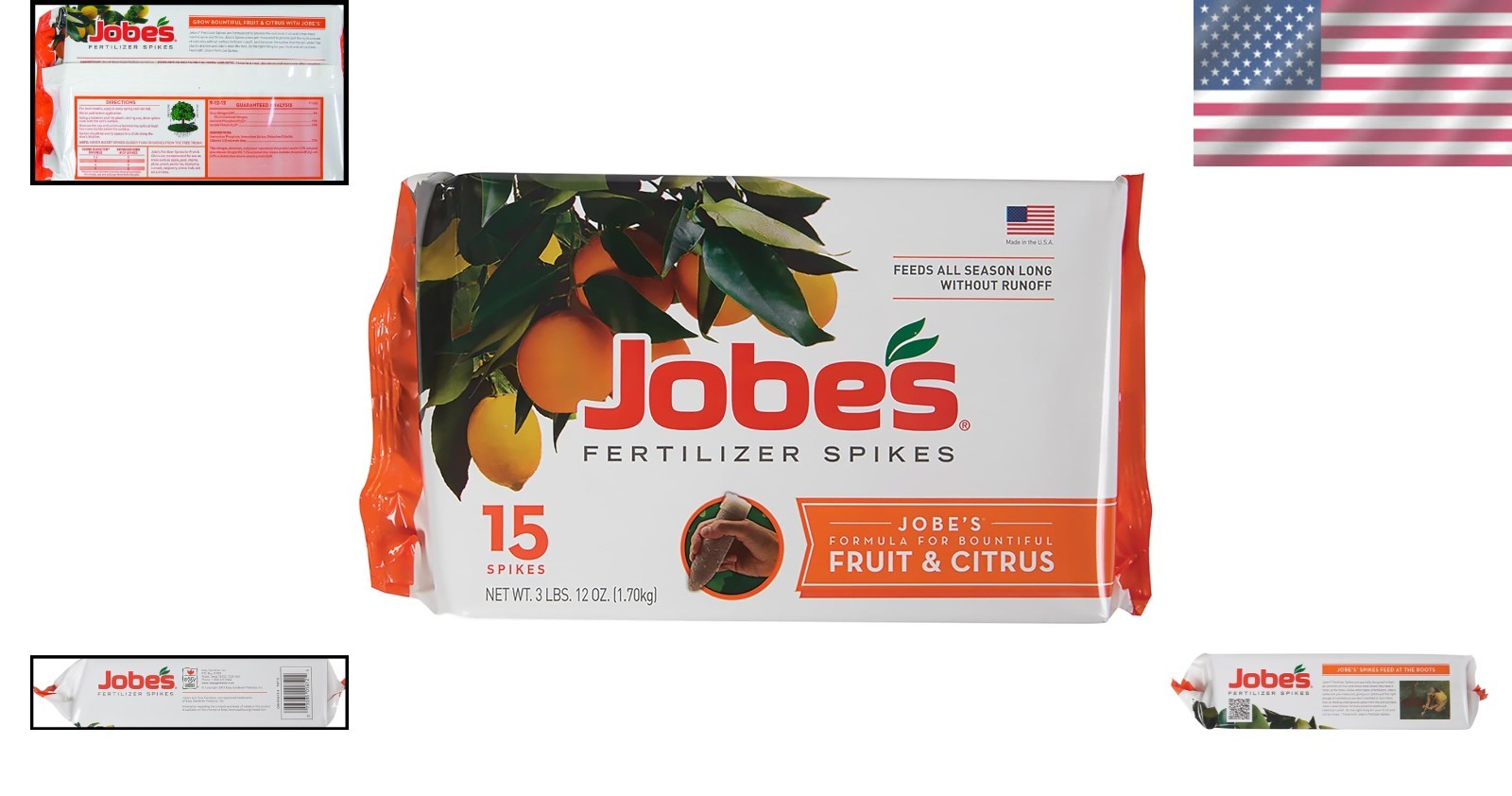 Easy-to-Use Jobe’s Fruit & Citrus Fertilizer Spikes – 15 Count for Gardeners