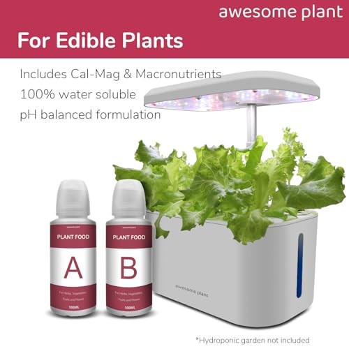600ml Hydroponic Plant Food A&B Nutrient Fertilizer 6 Pack for Gardens
