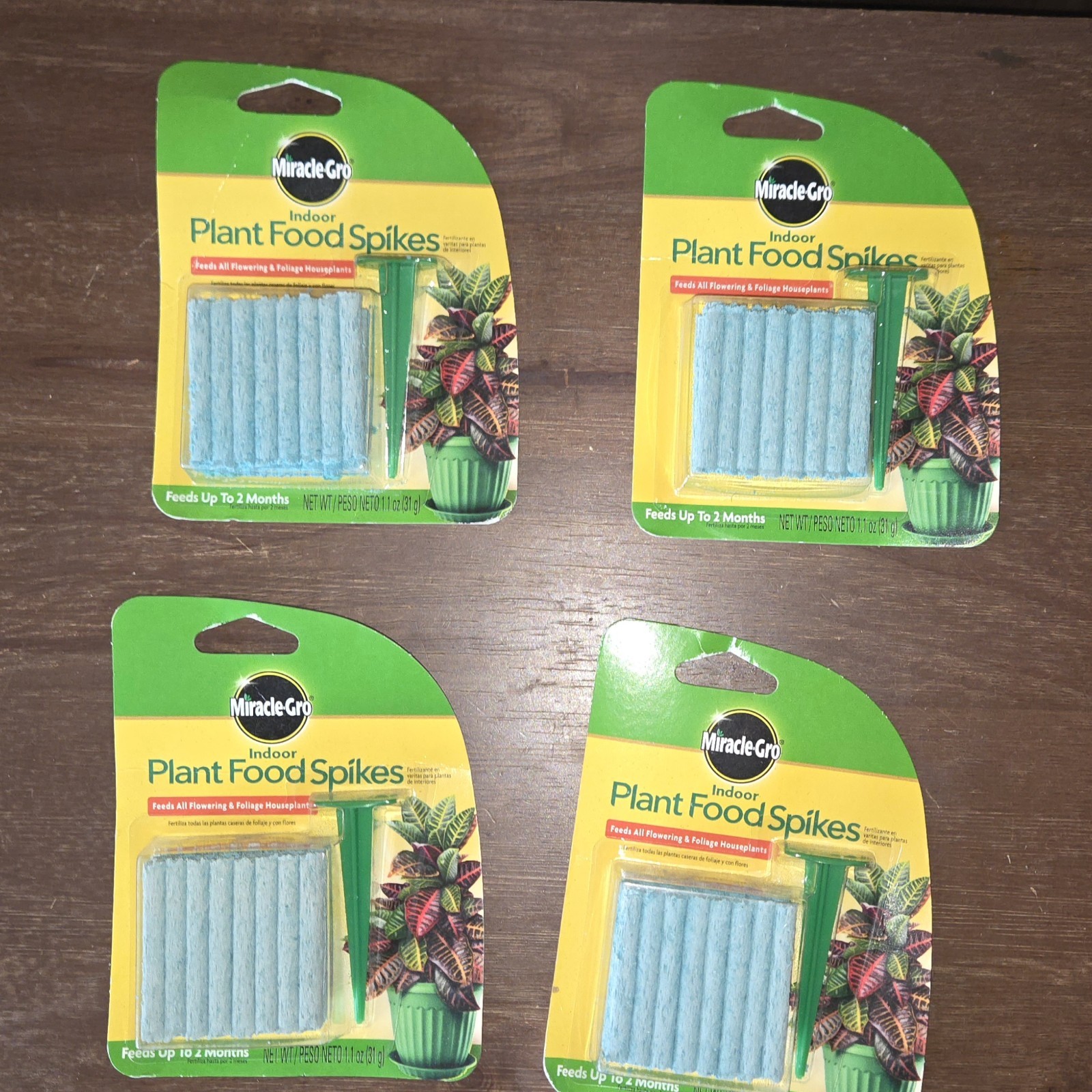 Miracle-Gro Indoor Plant Food Spikes 6-12-6 Houseplant Fertilizer Lot Of 4 Packs