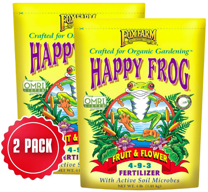 FoxFarm Happy Frog Fruit & Flower Fertilizer 4lb – 2 PACK