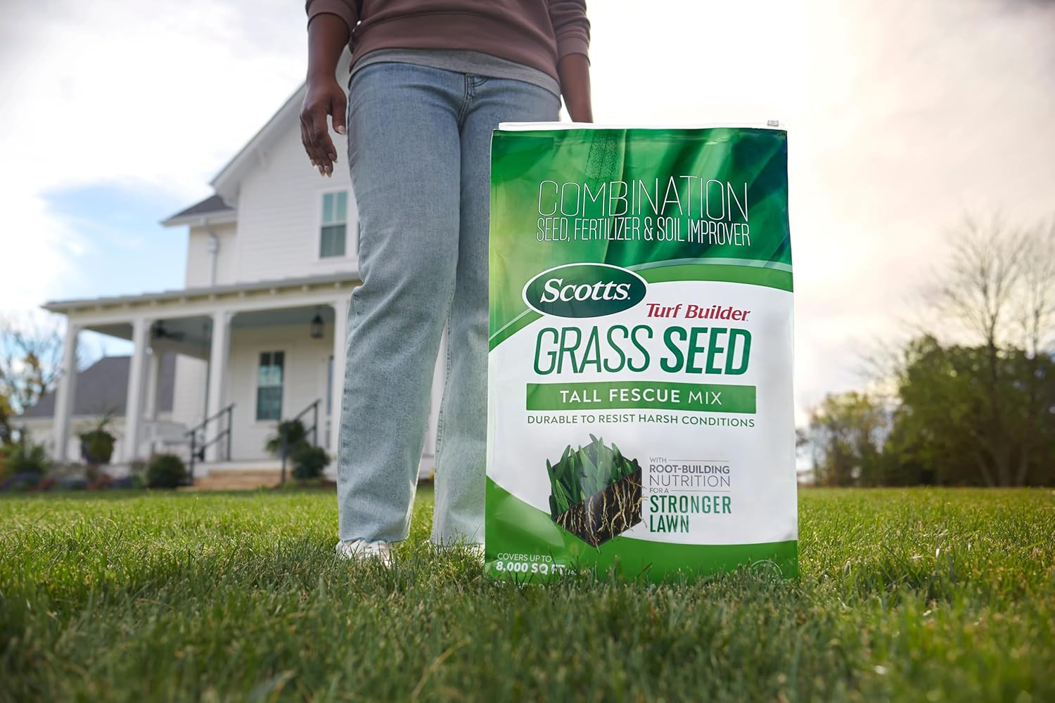 Scotts Turf Builder Grass Seed Tall Fescue Mix, 16 Lbs. | Durable to Resist Hars