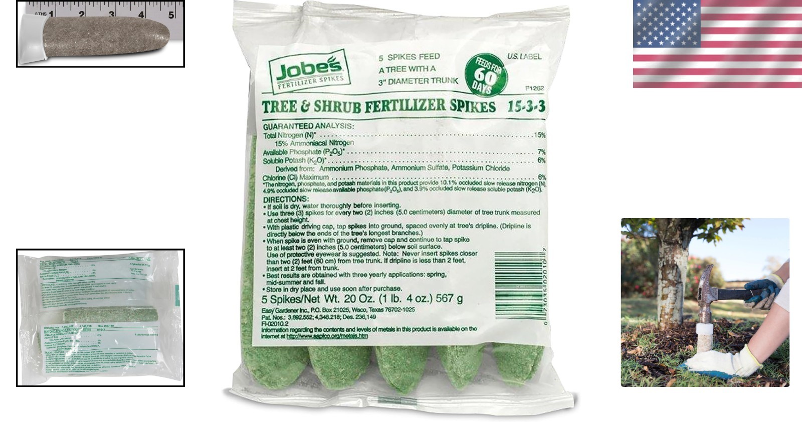 Easy-to-Use Jobe’s Tree & Shrub Fertilizer Spikes, 5 Pack—Mess-Free Excellence
