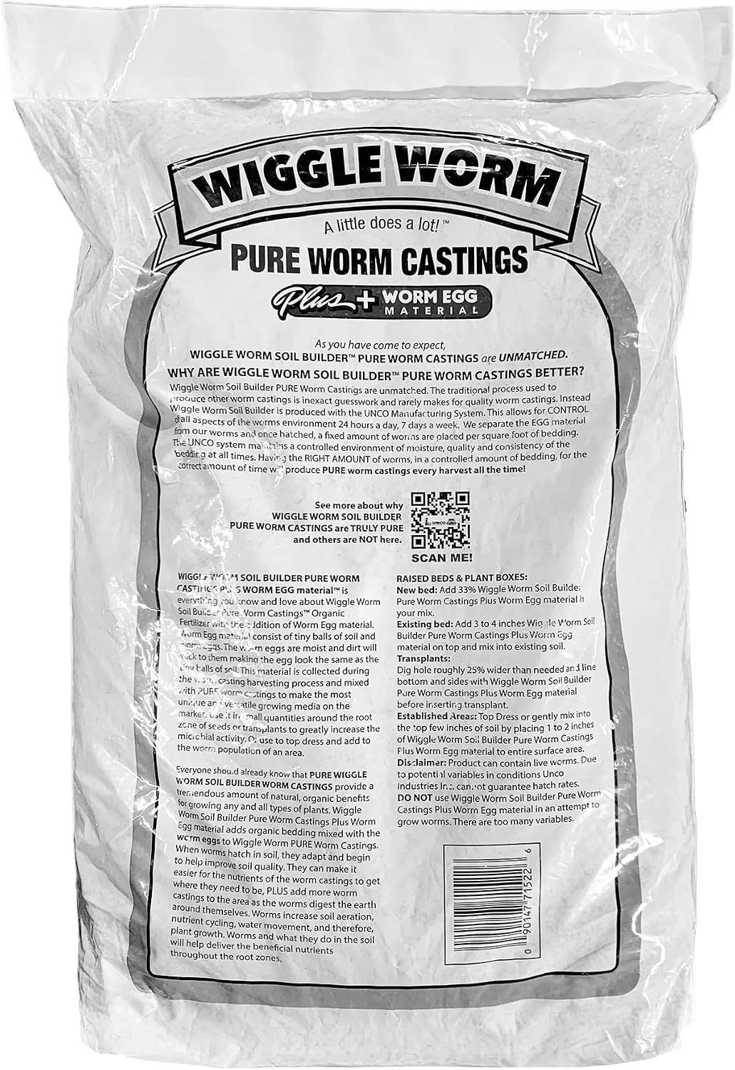100% Pure Worm Castings Plus Worm Egg Material 40lbs Fertilizer & Soil Amendment