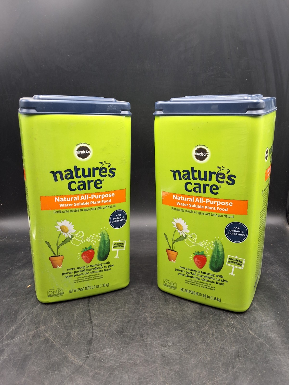 2 Pack Miracle-Gro Nature’s Care All Purpose Water Soluble Powder Plant Food New