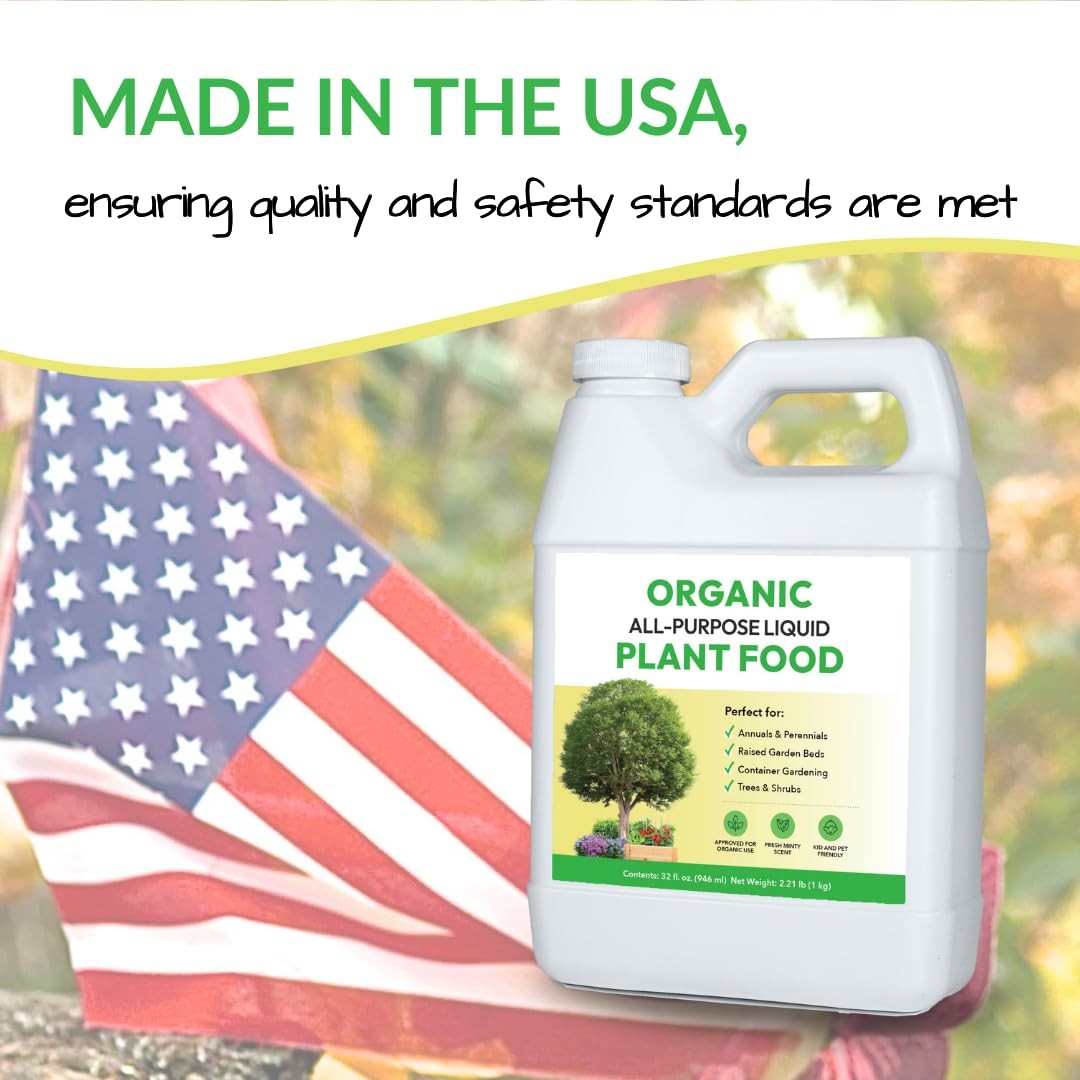 Organic All Purpose Liquid Plant Food Use on All Outdoor Plants Flower Beds