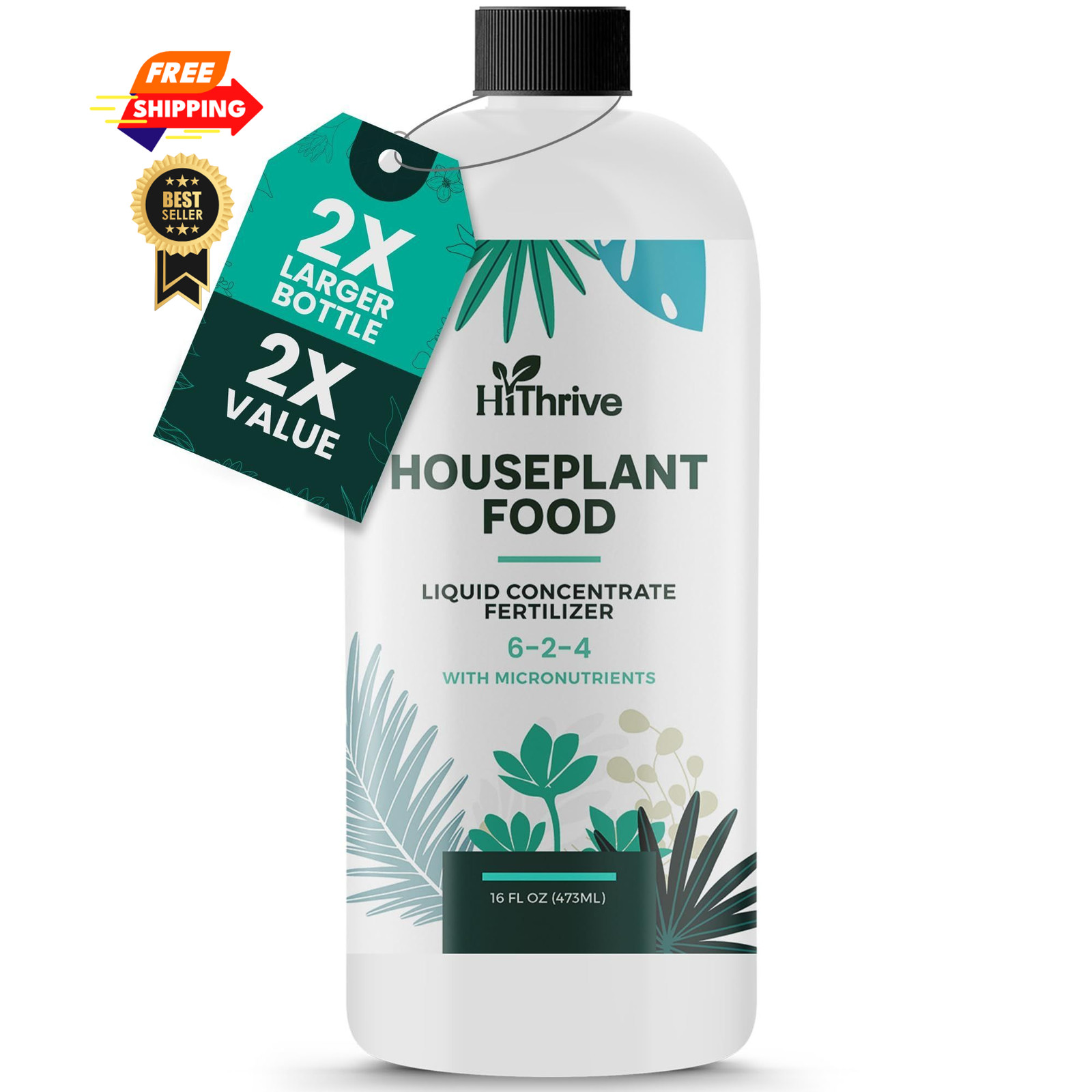 16oz Houseplant Fertilizer, All Purpose Indoor Plant Food – 16 oz (1 Pint)