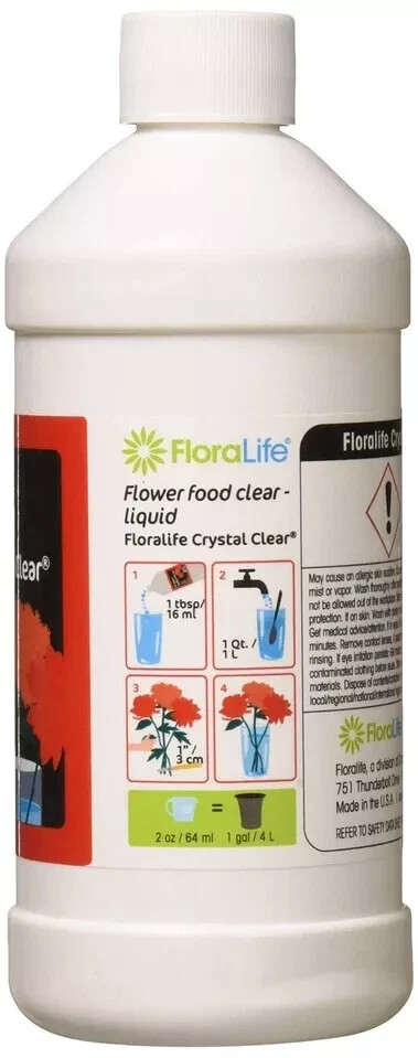 82-22020 Crystal Clear Flower Food 300 Liquid, 500 ml/1 pt