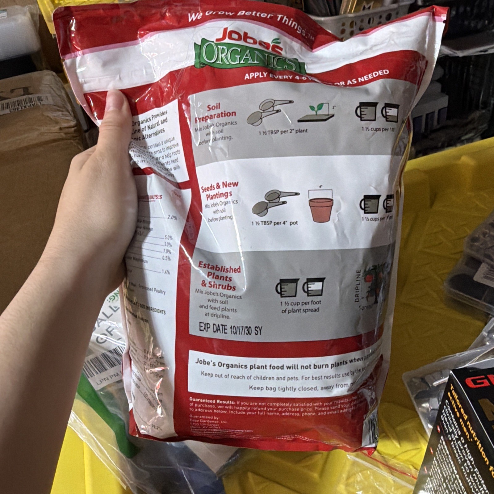 Jobe’s Organic Vegetable & Tomato Granules Plant Food, 4 lb – New Sealed 10