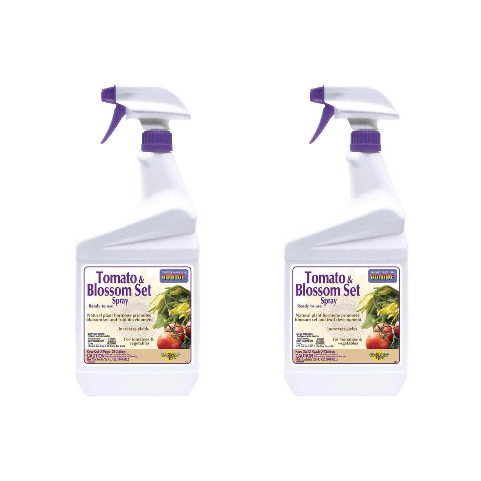 Bonide Tomato & Blossom Spray 32oz RTU, Controls Rot & Boosts Growth, 2-Pack