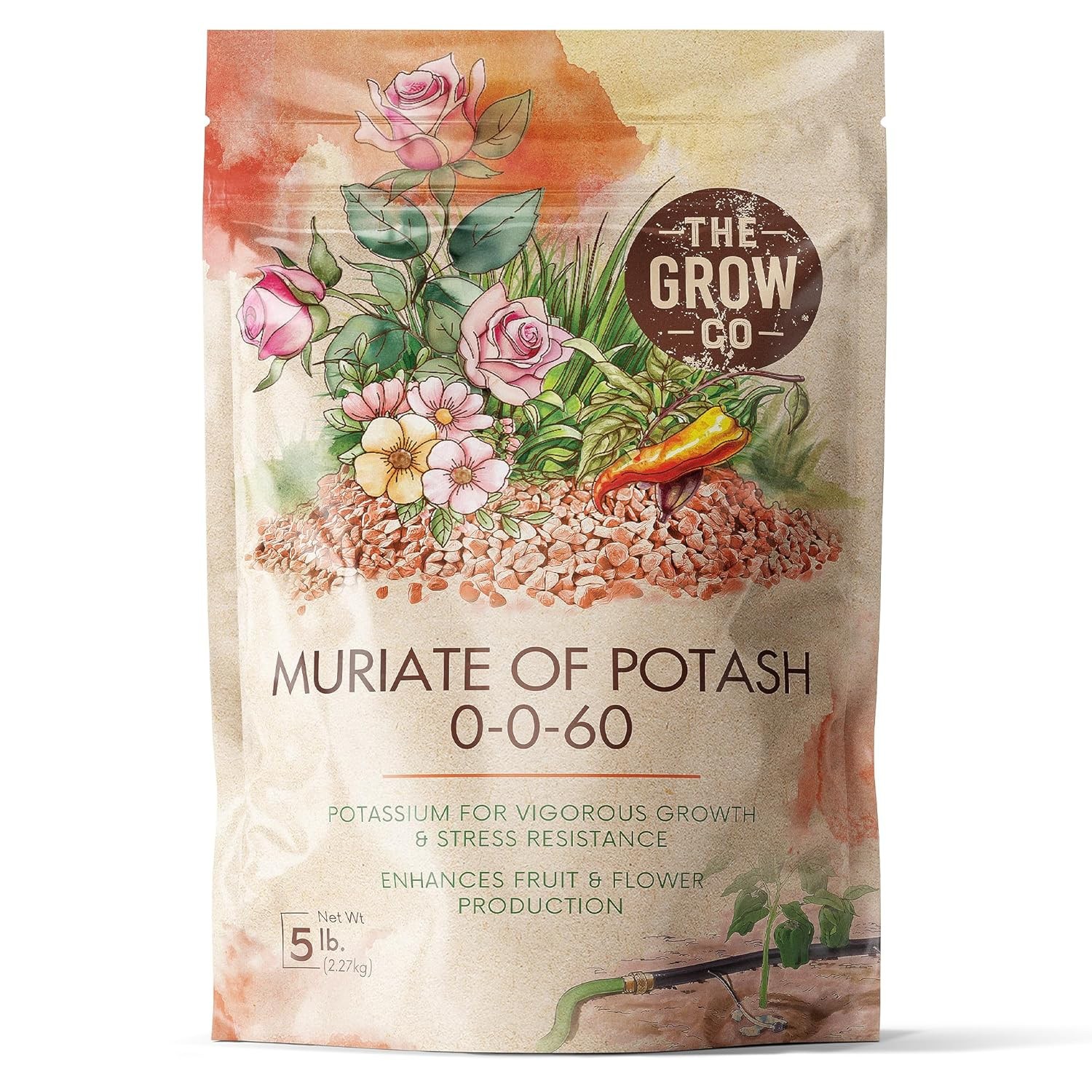 Muriate of Potash 0-0-60 Fertilizer, High Potassium Fertilizer for Plants, Id…