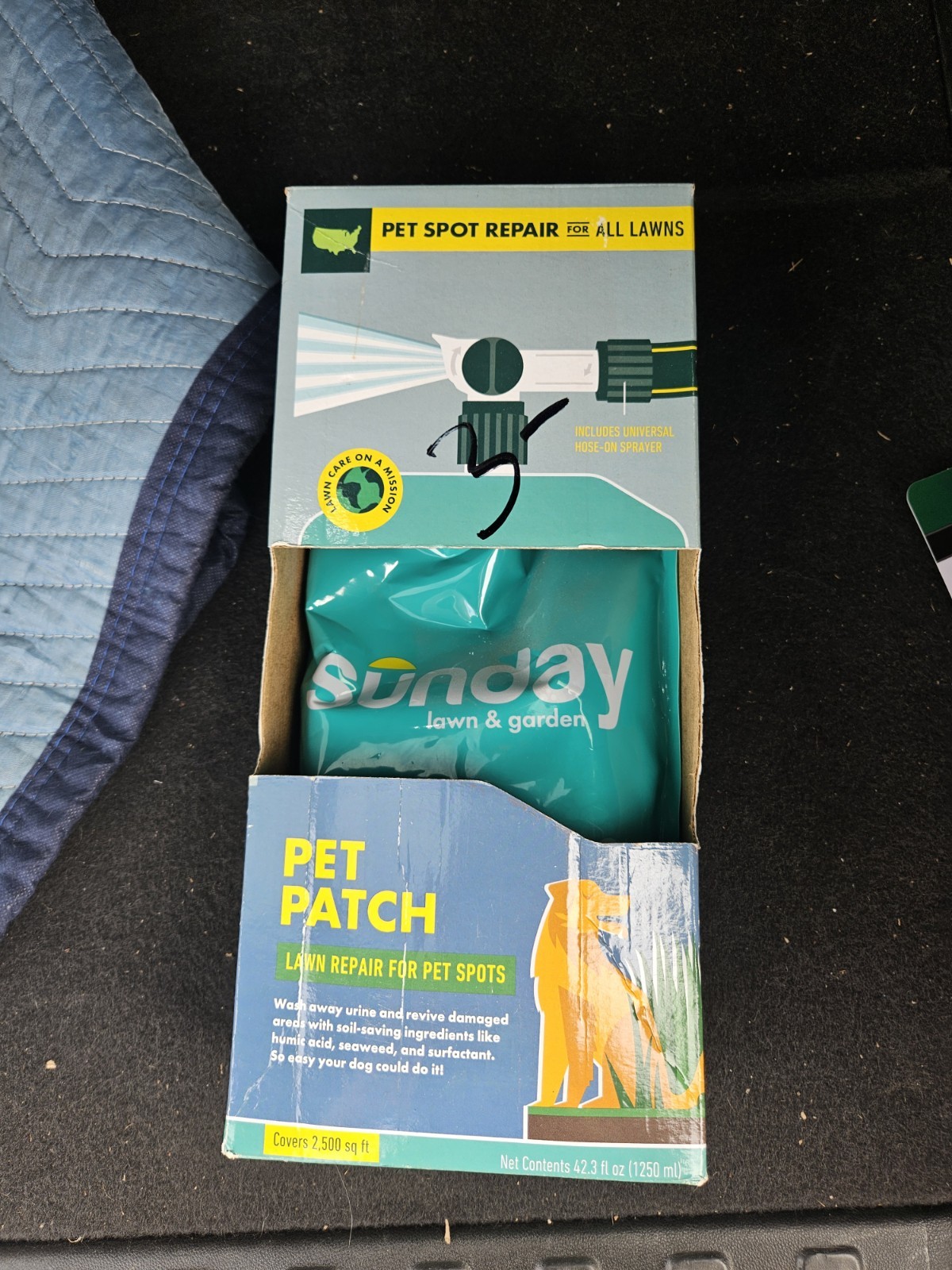 Sunday Pet Patch Repair Fix Spots and Thicken Lawn W/ Sprayer 2500sq ft