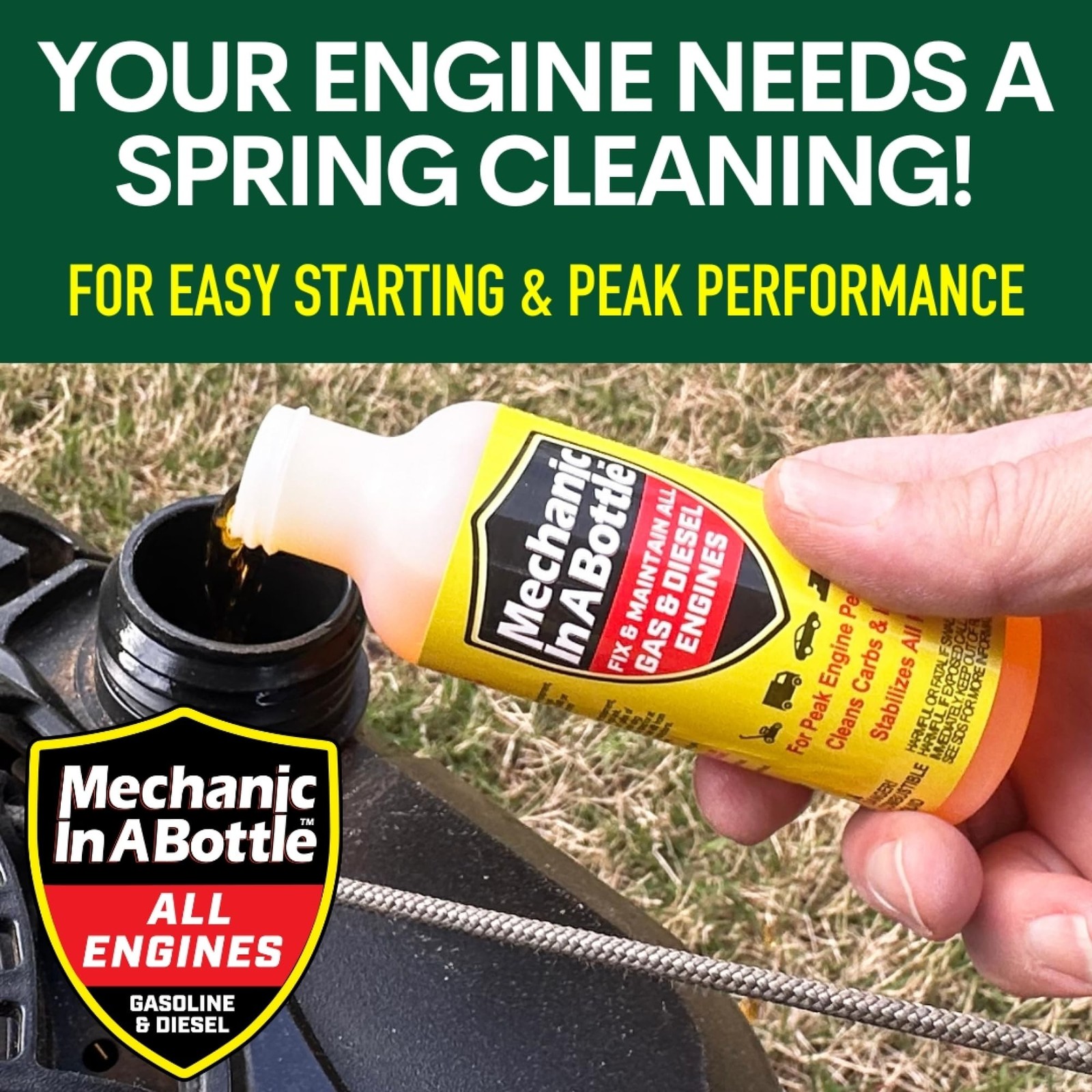 Mechanic in A Bottle Gas & Diesel Formula, Gallon Jug. Fuel System Cleaner & …