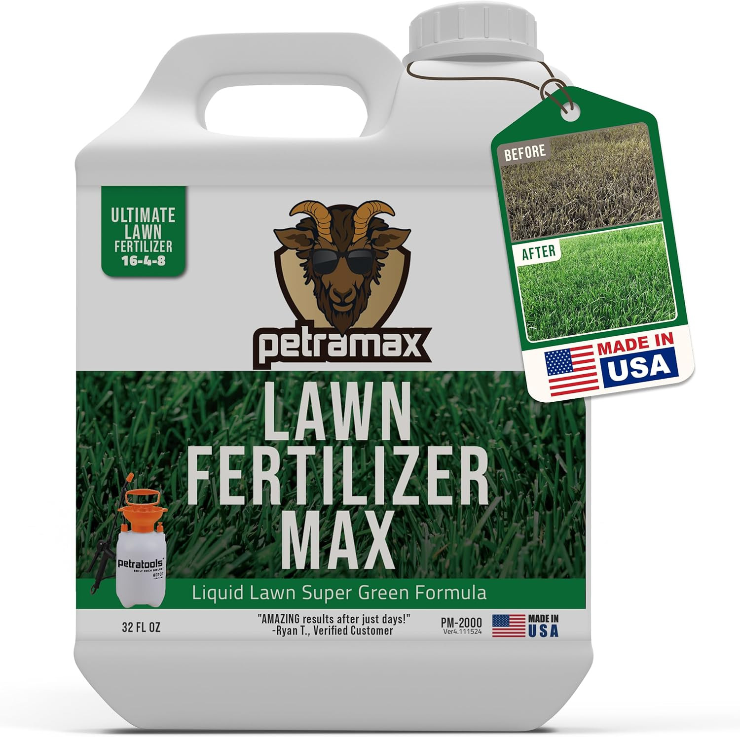 max Liquid Lawn Fertilizer for Lawns Concentrate – Liquid Fertilizer for Lawns,