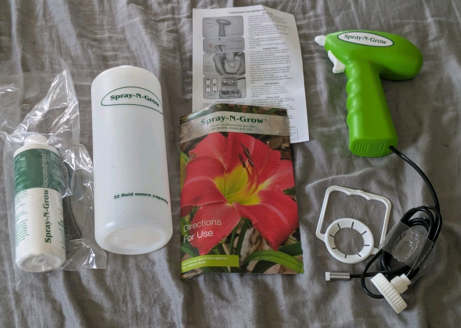 Spray N Grow Complete Kit 8oz Micronutrient Bottle Electric Sprayer NIB