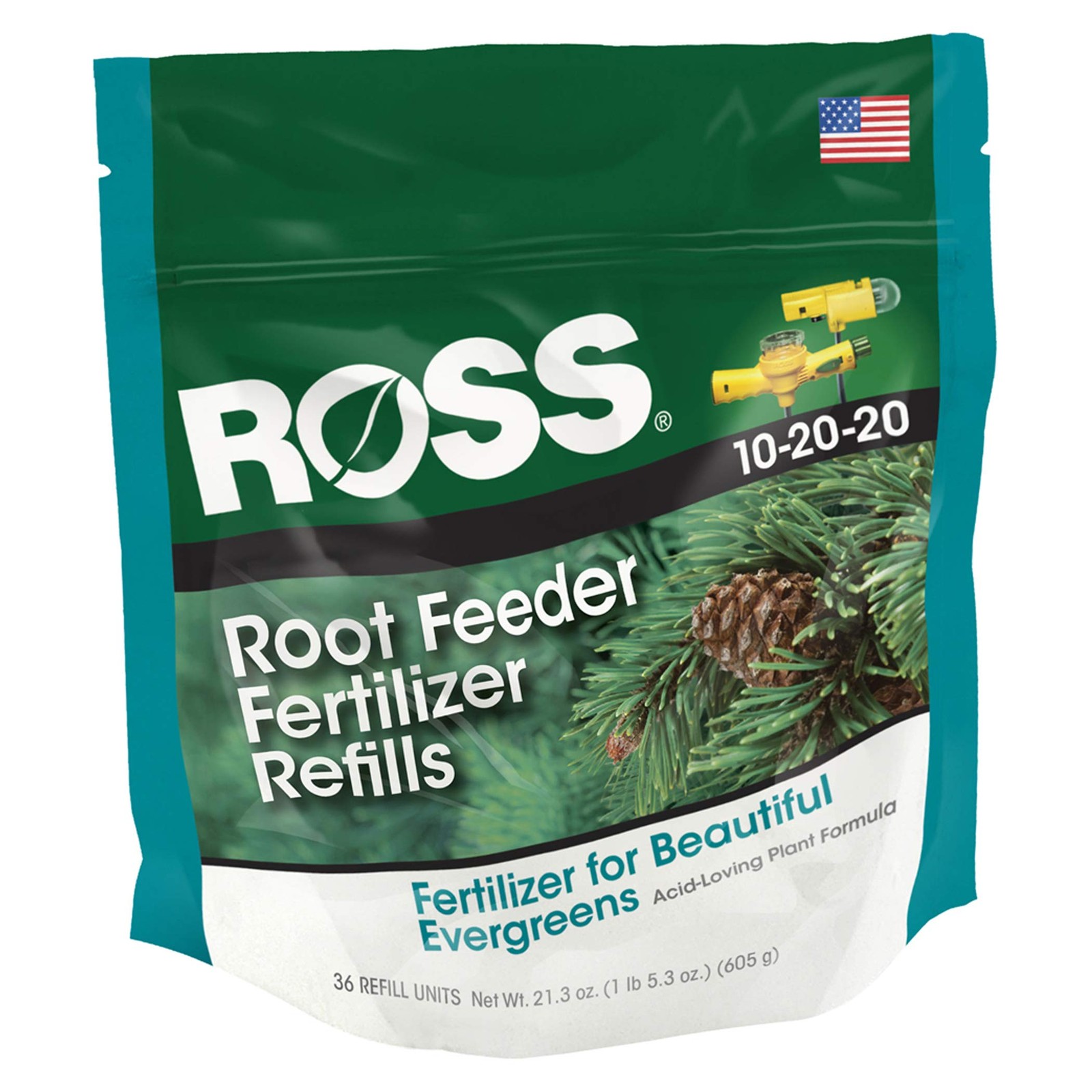 Ross 14266 Fertilizer Refills for Evergreen Root Feeders 36 Refill Units