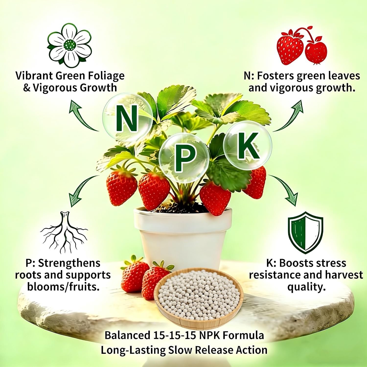 Effective Granular Fertilizer 2.9 Pounds for Healthy Plants and Vibrant Blooms