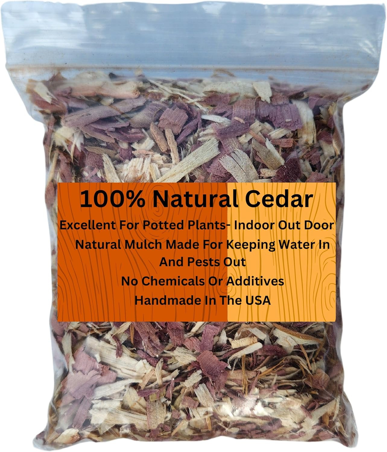 100% Natural Cedar Shavings | Mulch | Great for Outdoors or Indoor Potted Plants