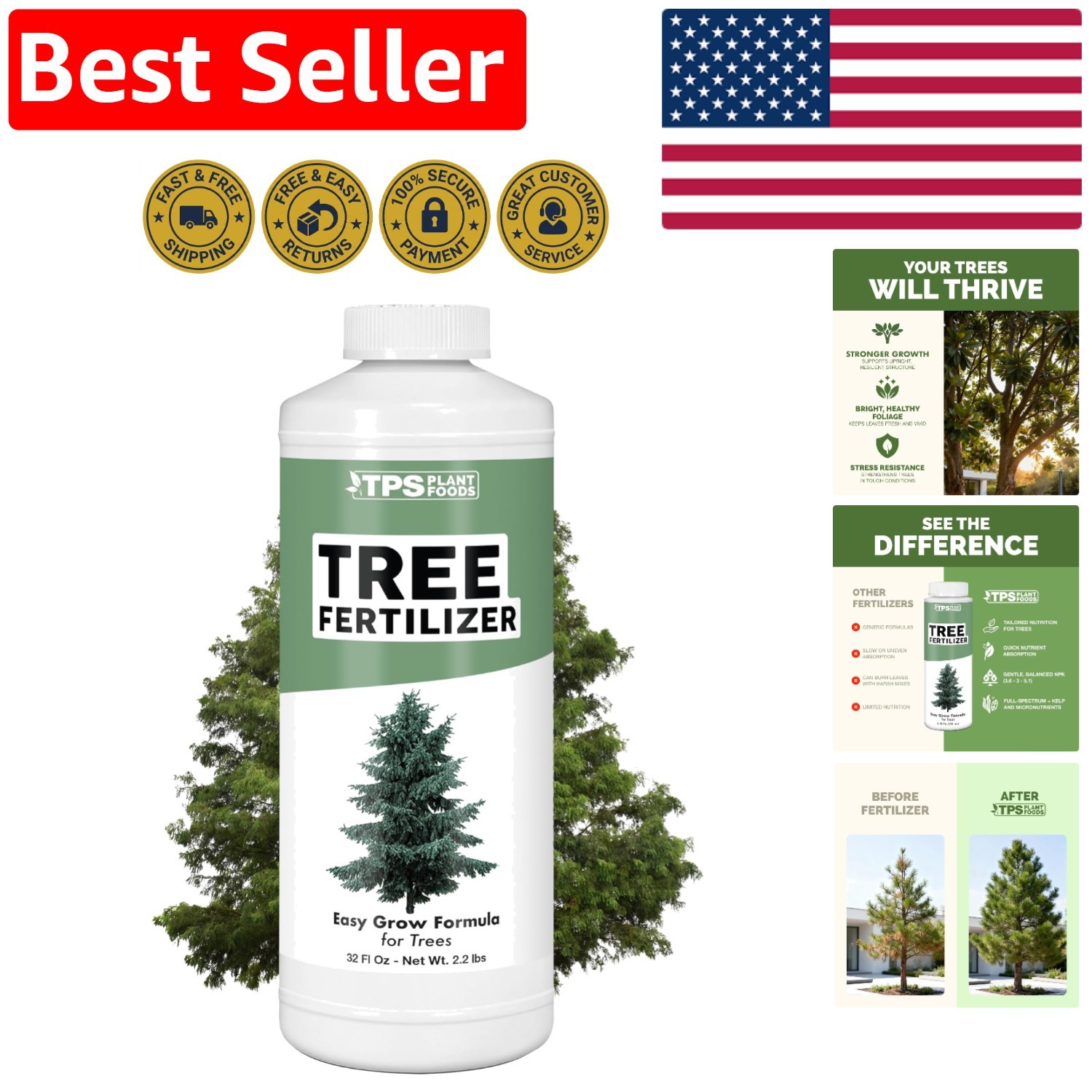 32oz Tree Fertilizer – Liquid Plant Food for Lush Growth & Strong Roots