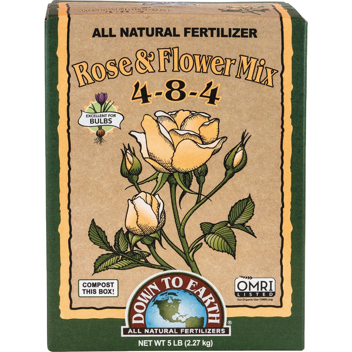 Down To Earth 1 Lb. 4-8-4 Rose & Flower Mix DTE17802 Down To Earth DTE17802