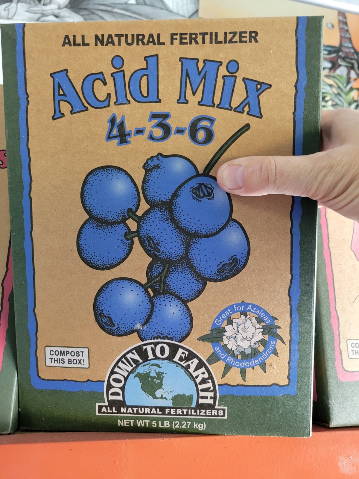 Down To Earth – All Natural Fertilizer – 5 Lbs. – Acid Mix 4-3-6 NPK – 5 Pounds