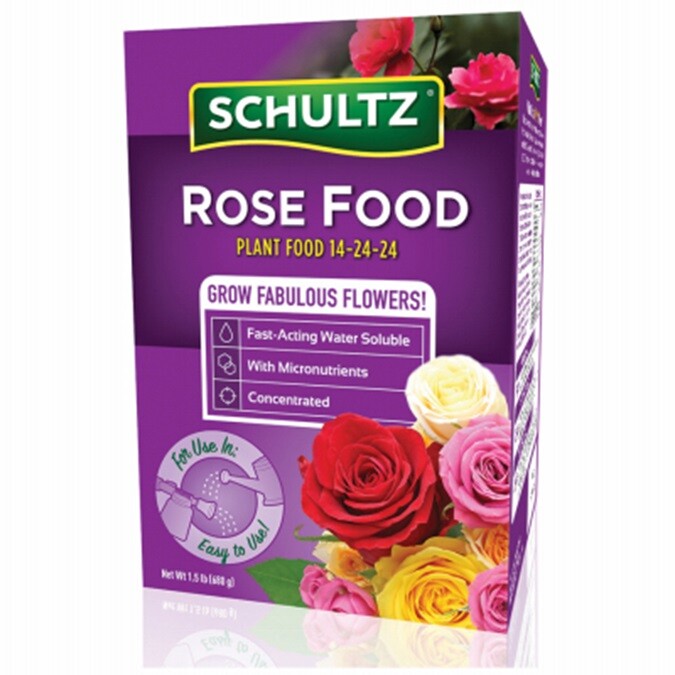 Schultz SPF70220 1.5 Lb Soluble Rose & Flower Plant Food Fertilizer 14-24-24