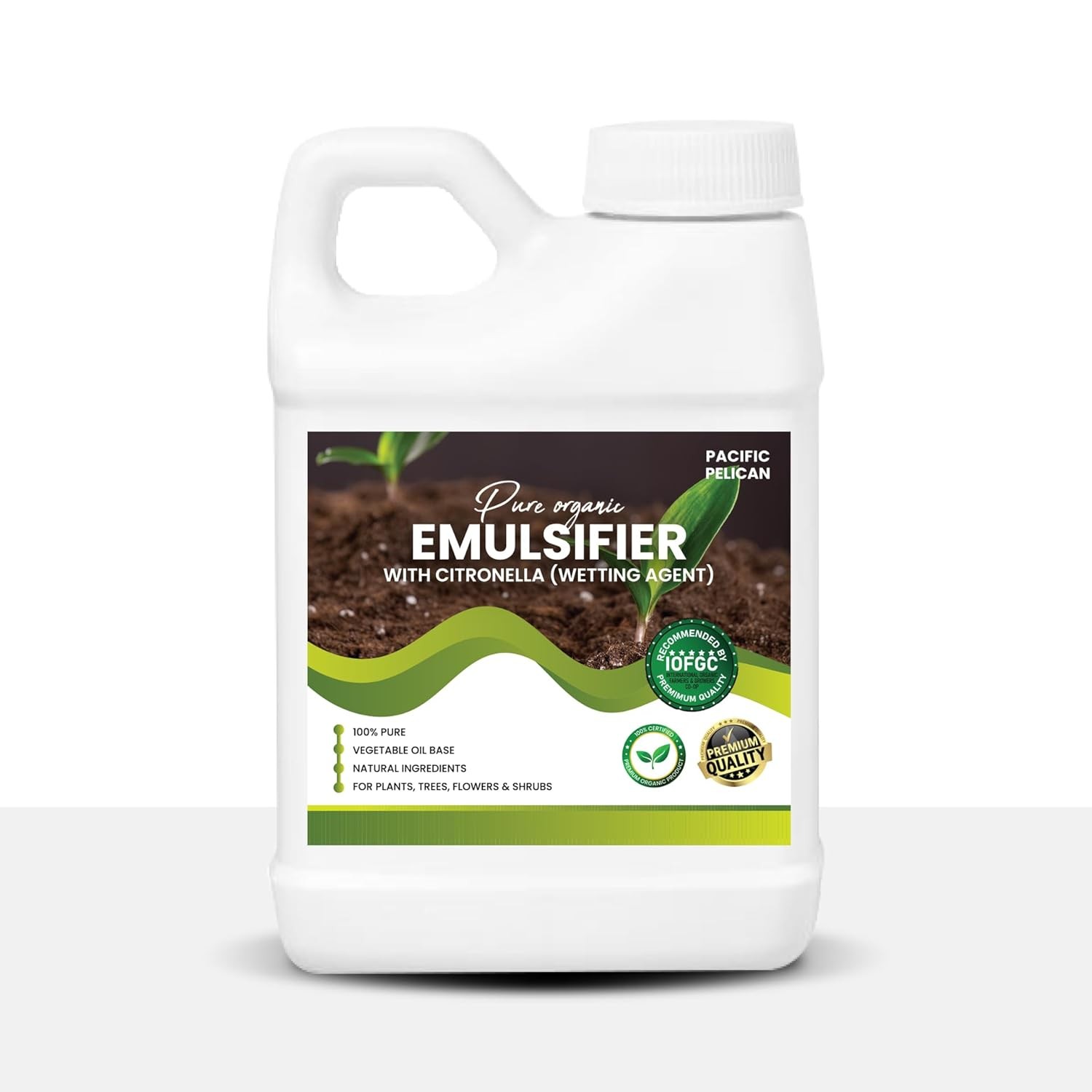 Pacific Pelican Pure Organic Emulsifier with Citronella, Pure Vegetable Oil Base