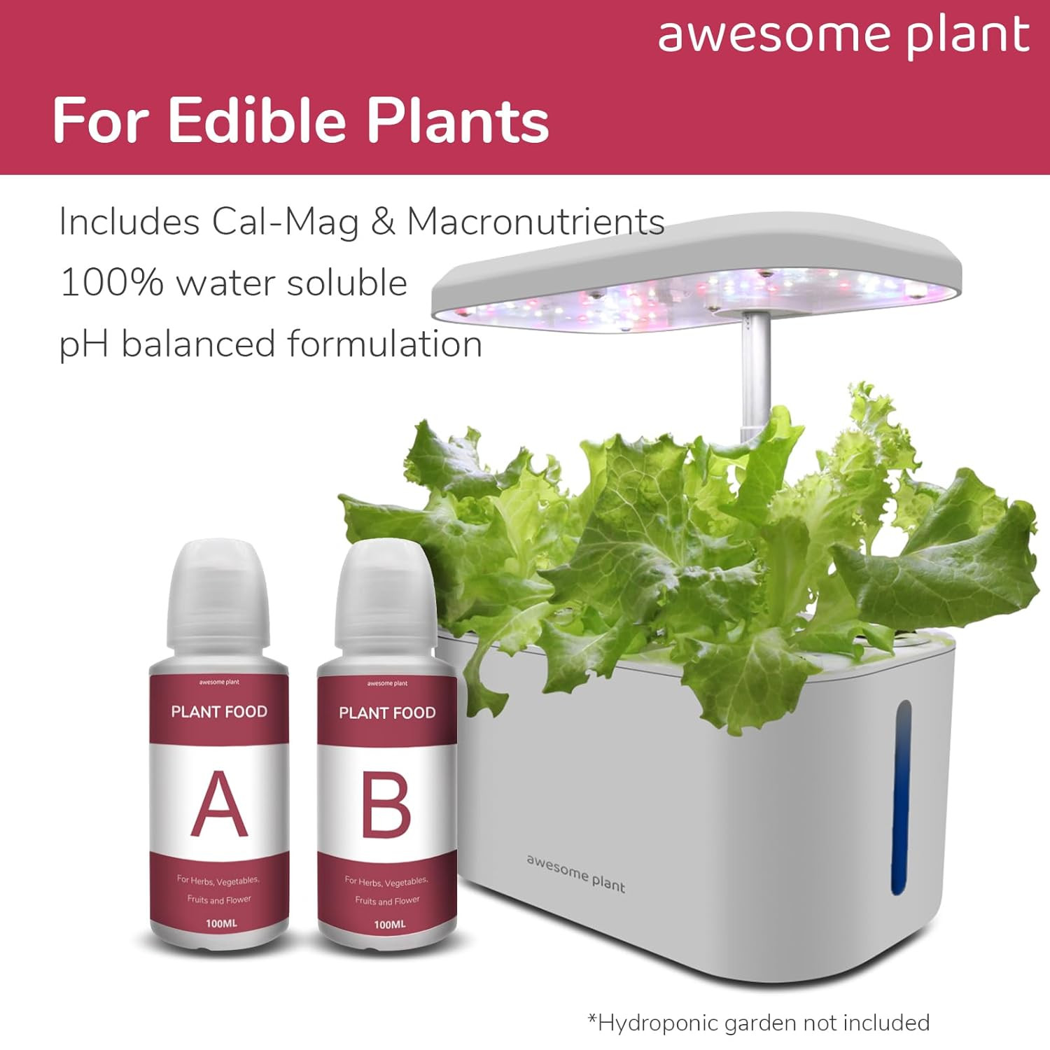 6 Pack 600Ml Hydroponic Plant Food Nutrients for Herbs Veggies & Flowers
