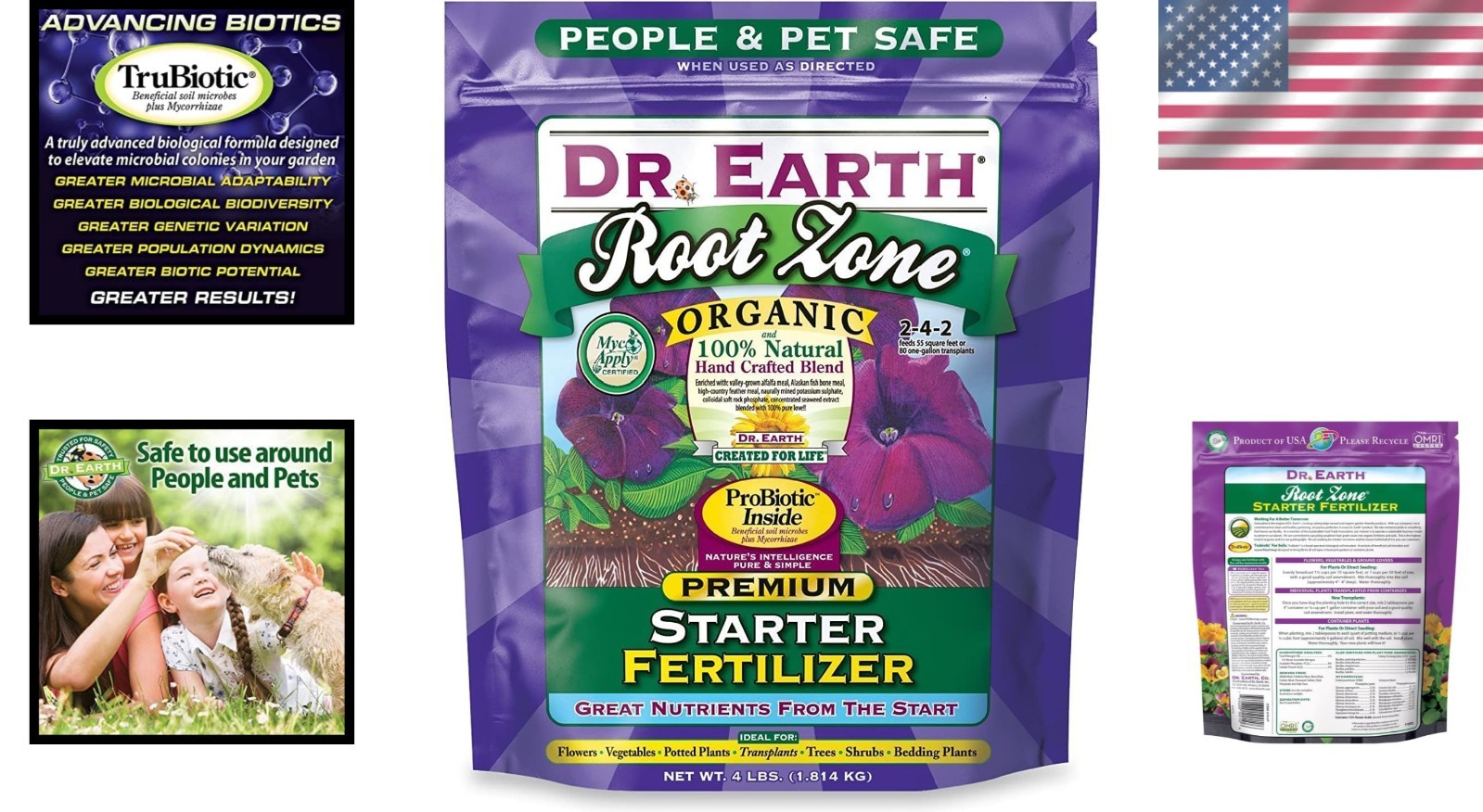 Organic 2 Starter & Transplant Fertilizer, 4-Pound – Safe for All Plants