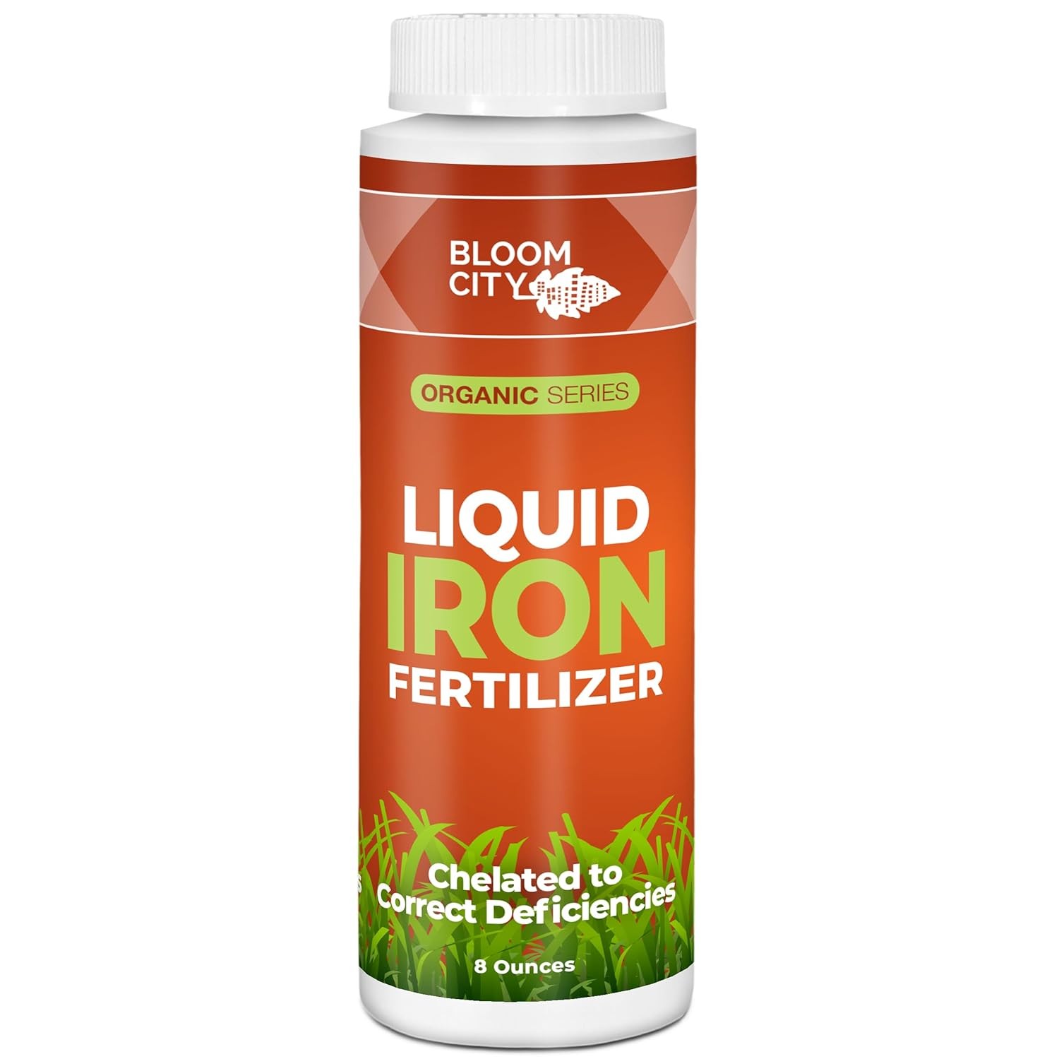 Chelated Liquid Iron Supplement 8oz Organic for Lawns & Plants with Plant Growth