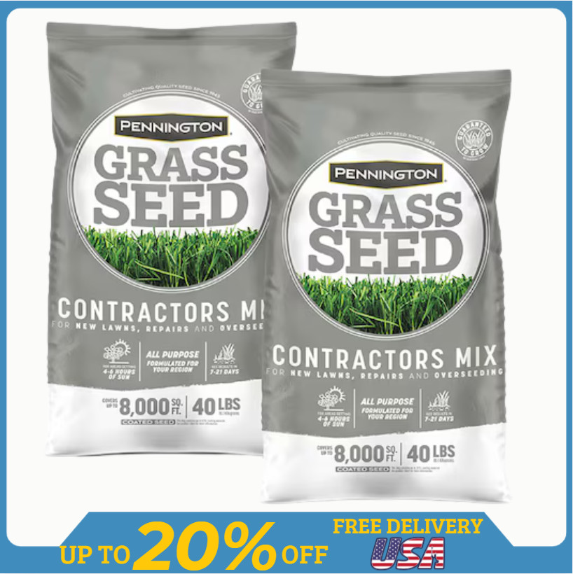 Pennington Contractor’s Mix South 2 -Pack 40-lb Mixture/Blend Grass Seed