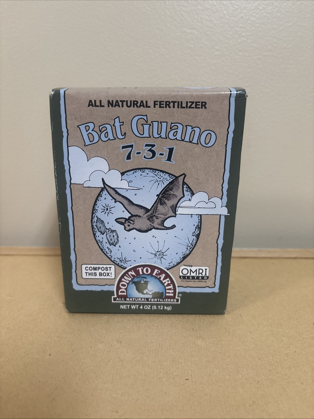 Down to Earth Organic Bat Guano Fertilizer Mix 7-3-1, 4Oz