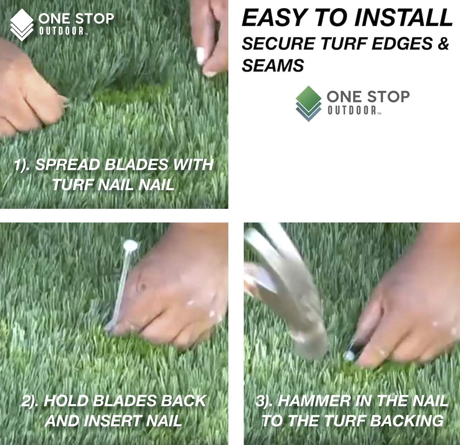 USA Made (150 Pack) Synthetic Grass Landscape, 5.5″ Turf Nails/Stakes, 5 lbs …