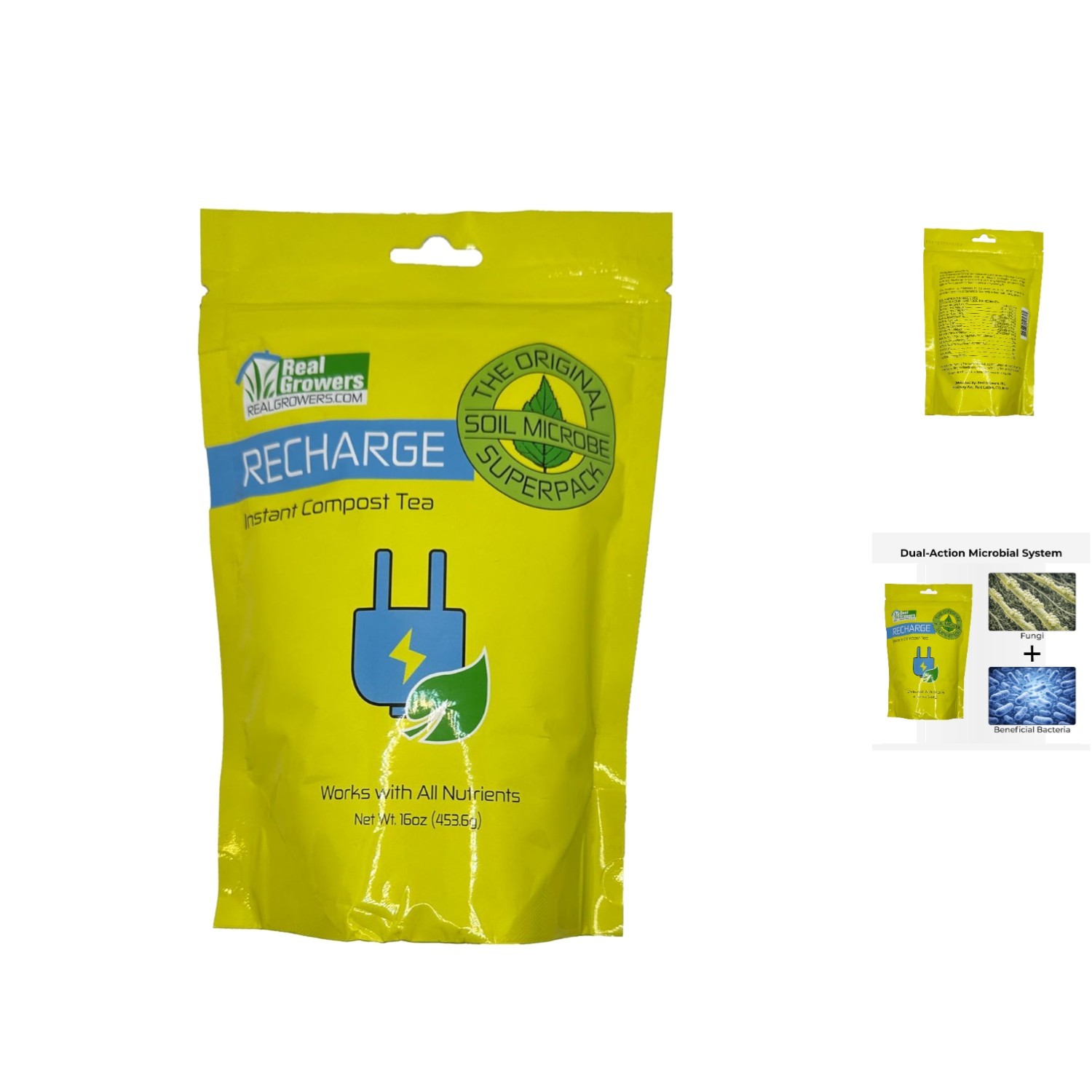 Recharge 16oz Mycorrhizae Compost Tea for Explosive Root Growth & Nutrient Boost