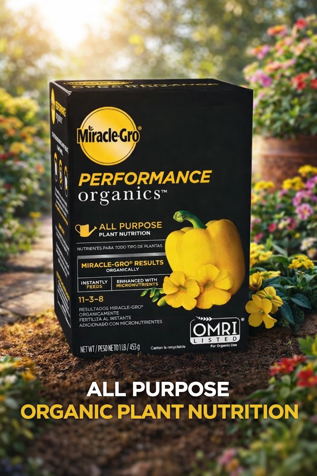 Miracle-Gro Performance Organic All Purpose Plant Food 1lb New Sealed