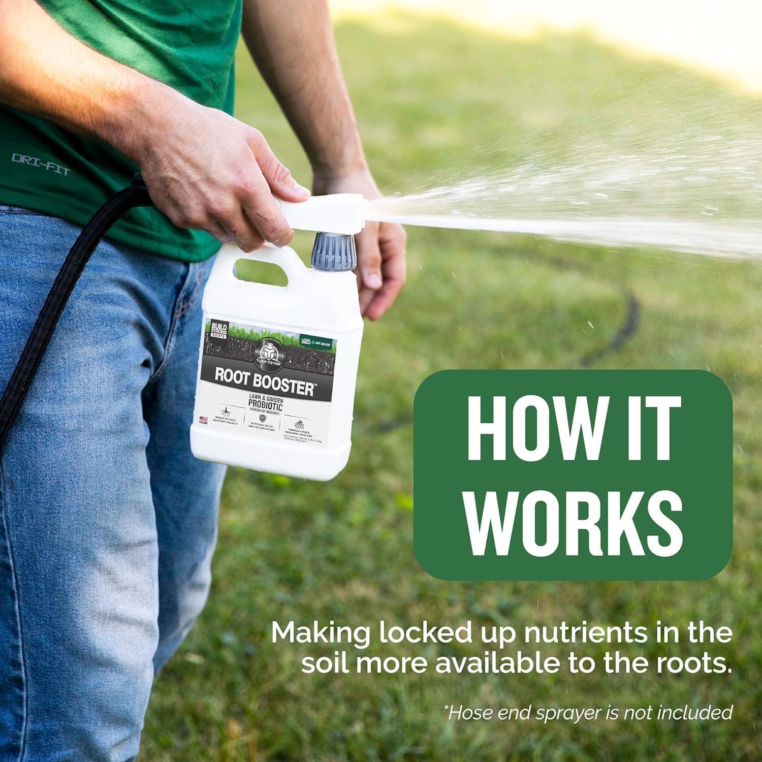 Turf Titan Root Booster Liquid Probiotic for Lawn and Garden (32 oz) with Hos…