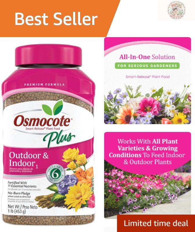Continuous Release Plant Food Plus for All Plants – 1 lb No-Burn Formula