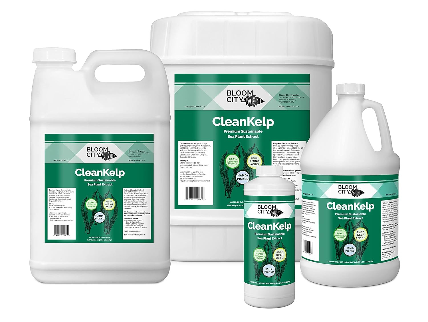 Bloom City Organic Liquid Seaweed and Kelp Fertilizer Supplement, Concentrated