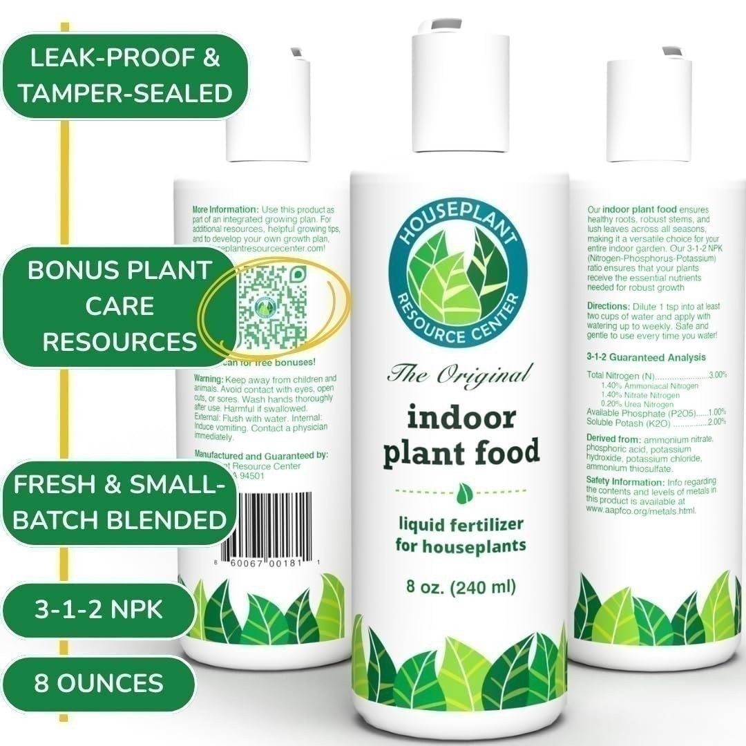 Indoor Plant Food – Organic Liquid Fertilizer for Pothos, Monstera & More (8oz)